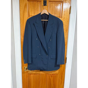 Beale & Inman Bespoke Double Breasted Blazer Zegna Portofino Wool Navy 100% Wool